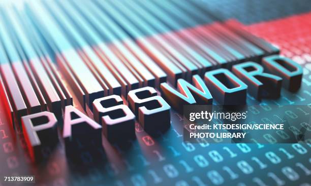 password barcode - software coding stock illustrations