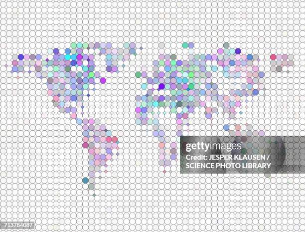 world map - spotted stock illustrations