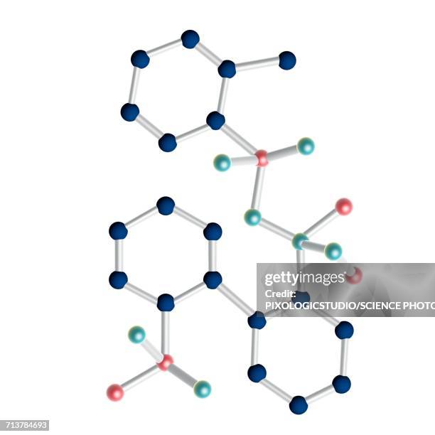 benznidazole antiparasitic drug, molecular model - antiparasitic stock illustrations