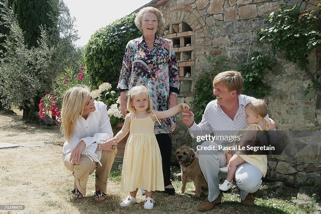 Photocall for Dutch Royal Family on vacation in Italy