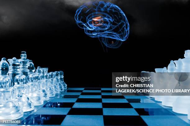 artificial intelligence - chess stock illustrations