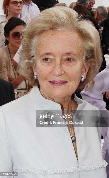 Wife of French President, Bernadette Chirac attends the Chanel Haute Couture Fall-Winter 2006/07 Fashion show during Paris Fashion Week at Pelouse de...