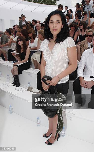 French actress sister of Vanessa, Alison Paradis, attends the Chanel Haute Couture Fall-Winter 2006/07 Fashion show during Paris Fashion Week at...