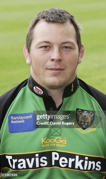 Portrait of Steve Thompson of Northampton Saints on July 7 Northampton, England.