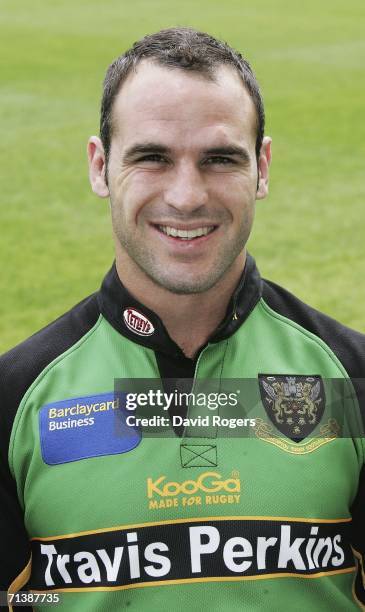 Portrait of Mark Robinson of Northampton Saints on July 7 Northampton, England.