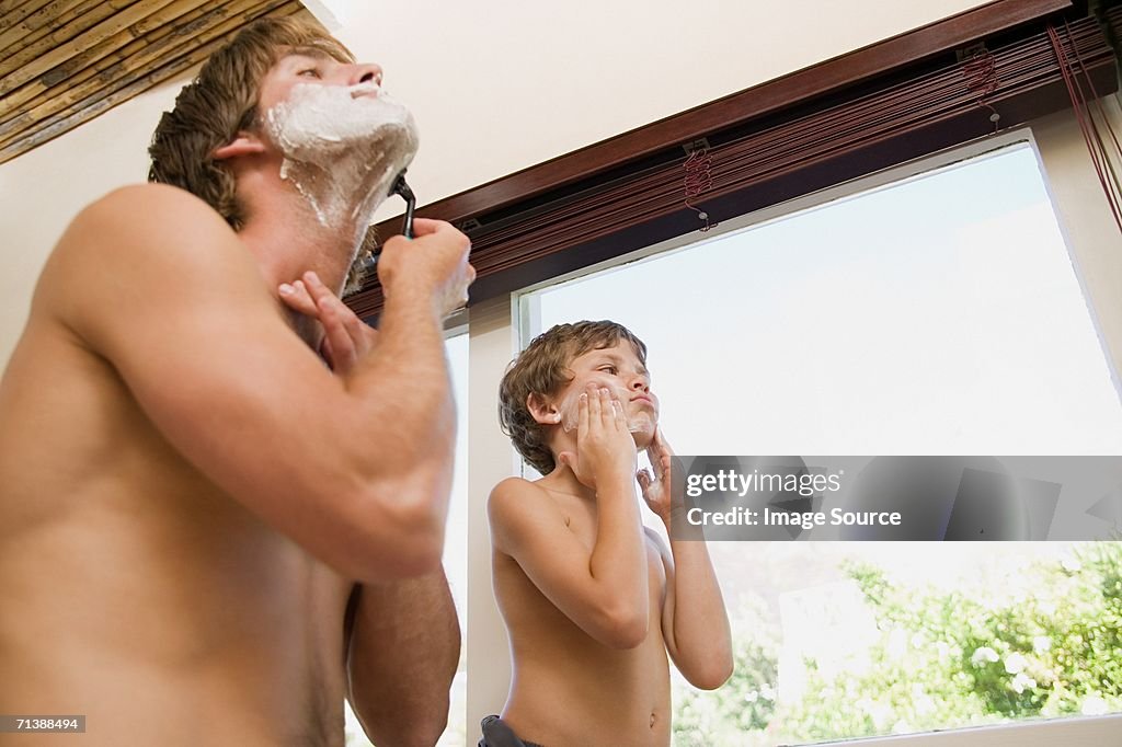 Pai e filho de Barbear