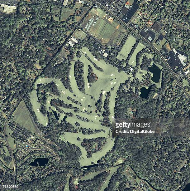 This is a true color satellite image of August National Golf Course, Augusta, Georgia collected on March 31, 2003.