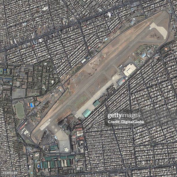 This is a true color satellite image of Doshen-Tappen Air Base, Tehran, Iran collected on August 11, 2003.