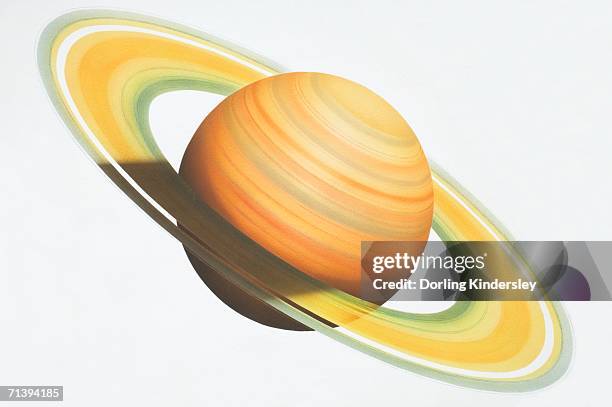 the planet saturn, illustration. - saturn stock-grafiken, -clipart, -cartoons und -symbole