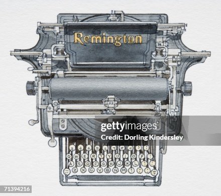 1874 Typewriter Front View High-Res Vector Graphic - Getty Images