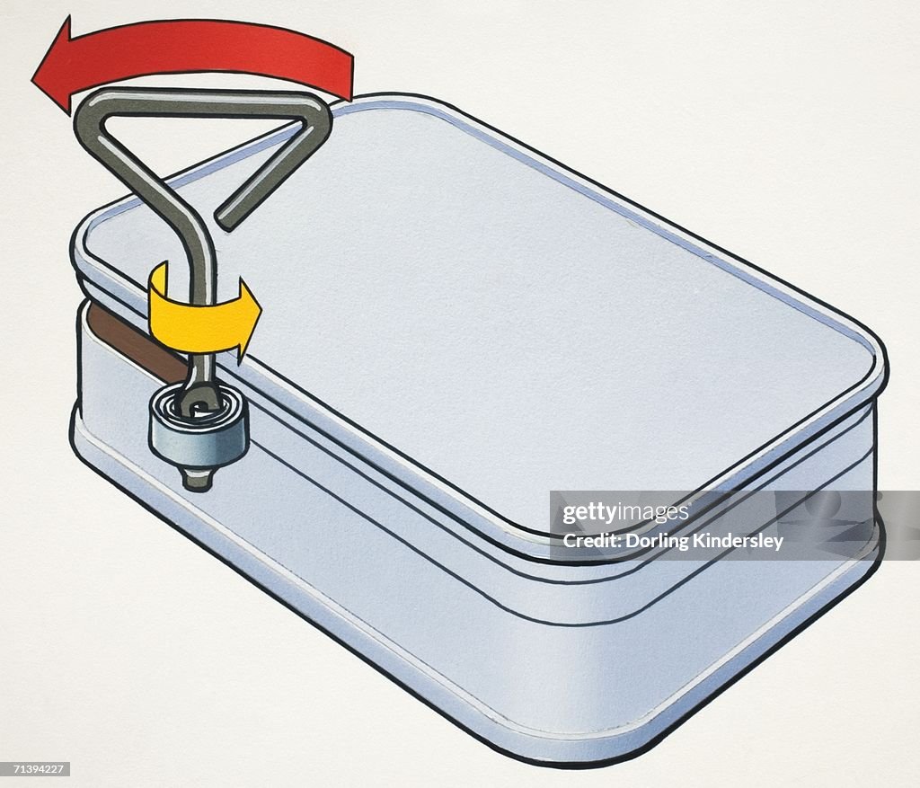 Twisting Key Arrows Illustrating Circular Movement Of Key Twisting To Open ...