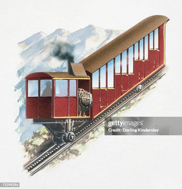 Fanicular Train 79 Funicular Track No Cable High Res Illustrations - Getty Images