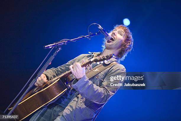 James Blunt performs live at the Adidas Arena on July 08, 2006 in Berlin, Germany. The concert was part of the ''Back to Bedlem'' Tour 2006.