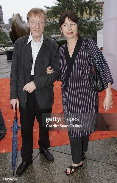 Actor Otto Sander and his wife Monika Hansen attend the ZDF television station summer party July 7, 2006 in Berlin, Germany.