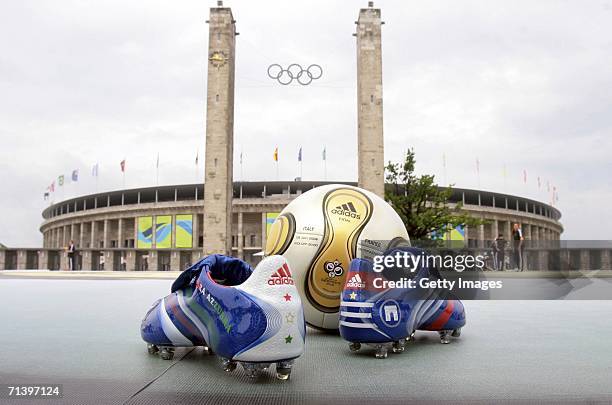 The Golden Ball and soccer boots from France and Italy are shown on July 8, 2006 at the Olympia Stadium in Berlin, Germany. The adidas Golden Ball...