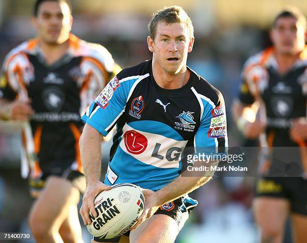 Adam Dykes of the Sharks in action during the round 18 NRL match between the Cronulla Sharks and Wests Tigers played at Toyota Park on July 9, 2006...
