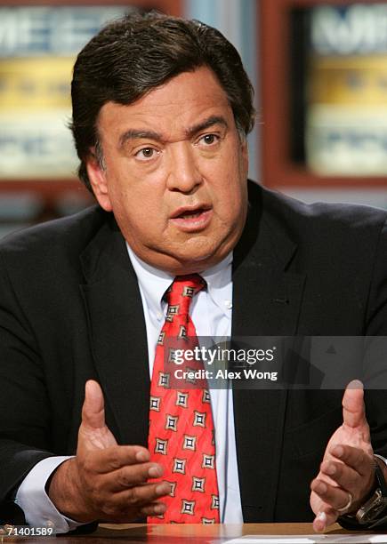 New Mexico Gov. Bill Richardson speaks during taping of "Meet the Press" at the NBC studio July 9, 2006 in Washington, DC. Richardson spoke about the...
