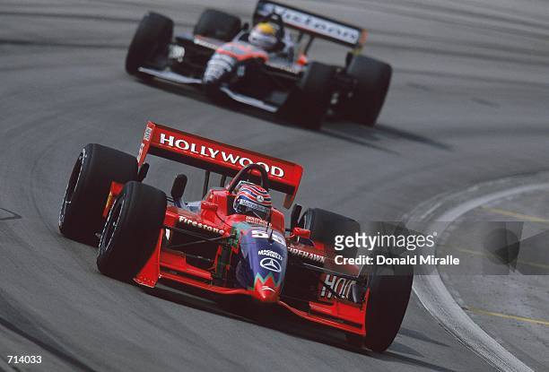Driver Tony Kanaan of Brazil who drives the Mercedes Reynard 2KI for Mo Nunn Racing is racing during the Target Grand Prix, part of the 2000 CART...