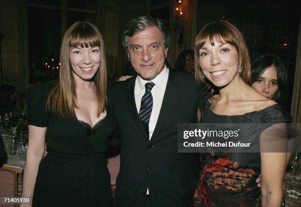 Victoire de Castellane, Sidney Toledano and Mathilde Agostinelli attend the 'Comite Vendome' diner at the Ritz hotel on Place Vendome, July 6, 2006...