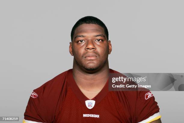 Anthony Montgomery of the Washington Redskins poses for his 2006 NFL headshot at photo day in Landover, Maryland.