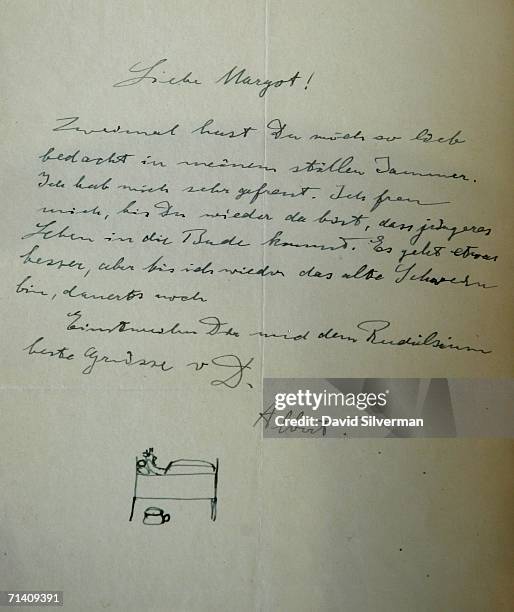 Letter to his daughter Margot and signed by Albert Einstein is seen as part of a collection made public by the Albert Einstein Archives at the Hebrew...