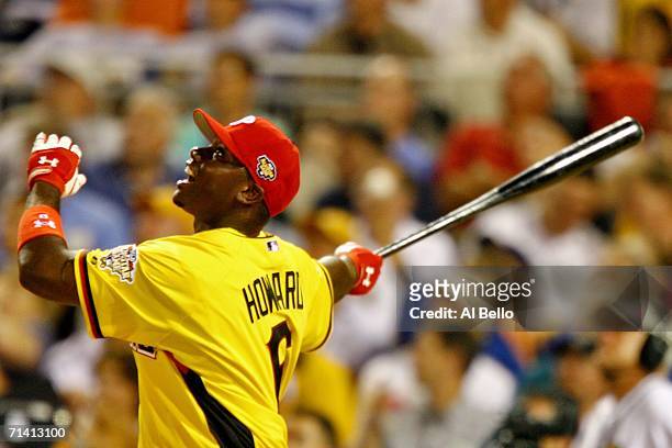National League All-Star Ryan Howard of the Philadelphia Phillies takes part in the second round of the CENTURY 21 Home Run Derby at PNC Park on July...