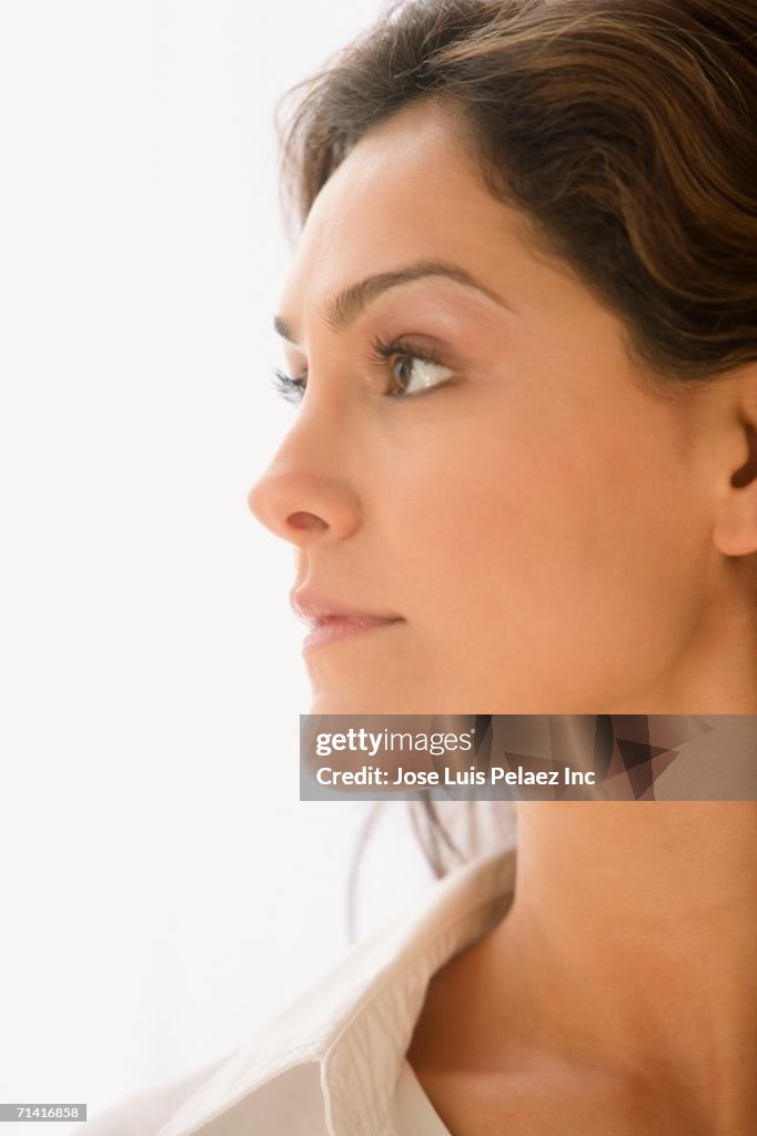 Studio shot of Hispanic woman