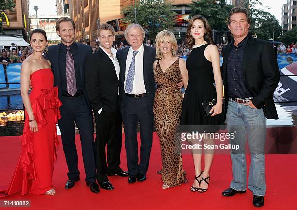 Actress Mia Maestro, actor Josh Lucas, actor Mike Vogel, director Wolfgang Petersen, his wife Maria Petersen, actress Emmy Rossum and actor Kurt...