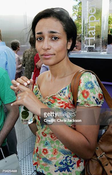 Author Zadie Smith is seen at the Harper Collins summer party at the Serpentine on July 12, 2006 in London, England