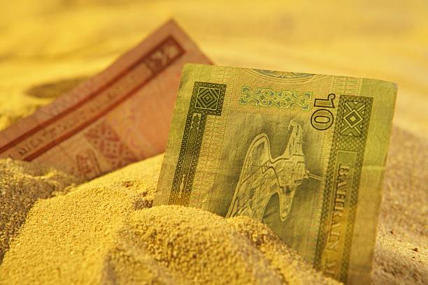 arab money on the sand