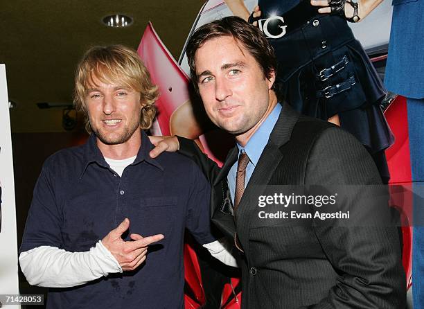 Actors Owen Wilson and Luke Wilson attend the 20th Century Fox premiere of "My Super Ex-Girlfriend" at the Clearview Chelsea Theatre July 12, 2006 in...