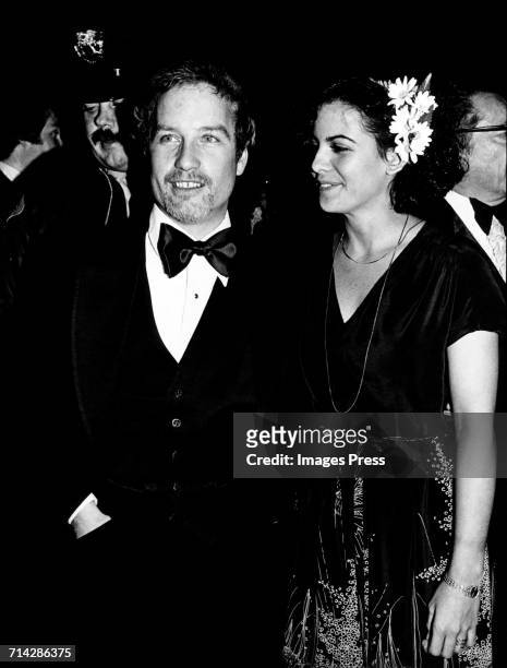 Richard Dreyfuss and Lucinda Valles attend the 50th Annual Academy Awards Ball circa 1978 in Beverly Hills, California.