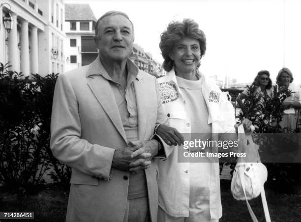 Gene Kelly and Cyd Charisse circa 1982 in Cannes, France.