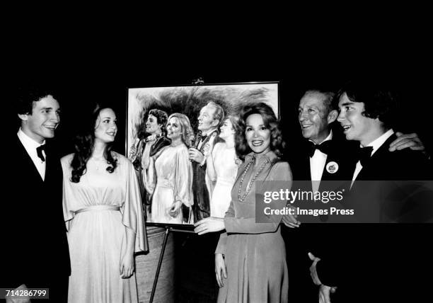 Bing Crosby and family attend a Benefit Party for Fordham Prep at Avery Fisher Hall, Lincoln Center circa 1976 in New York City.