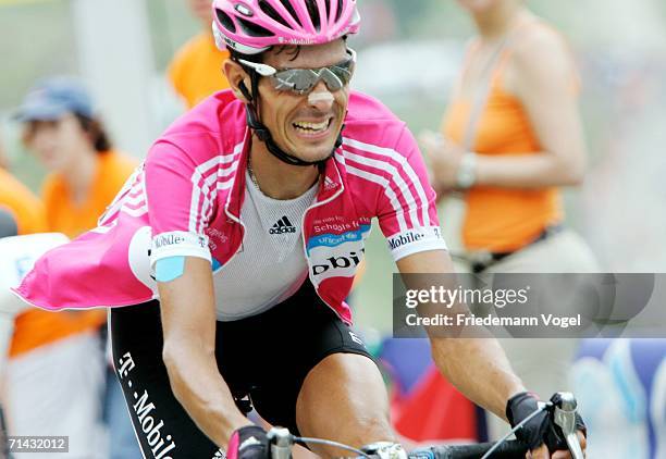 Andreas Kloeden of Germany and T-Mobile in action during Stage 11 of the 93rd Tour de France between Tarbes and Val d'Aran - Pla-de-Beret on July 13,...