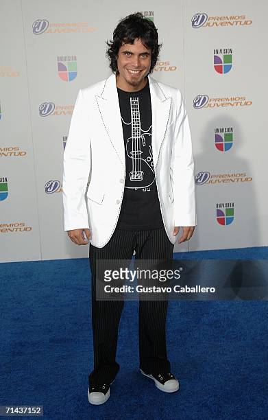 Singer Jeremias arrives at the 3rd Annual Premios Juventud Awards at the University of Miami BankUnited Center July 13, 2006 in Miami, Florida.