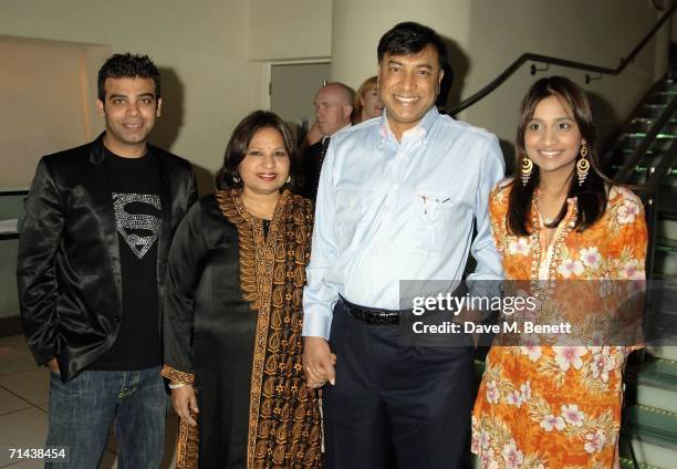 Lakshmi Mittal and his family arrive at the UK Premiere of "Superman Returns" at Odeon Leicester Square on July 13, 2006 in London, England.