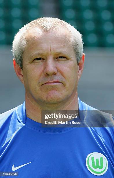 Doktor Guenter Pfeiler of Wolfsburg poses during the Bundesliga 1st Team Presentation of VfL Wolfsburg at the Volkswagen Arena on July 13, 2006 in...