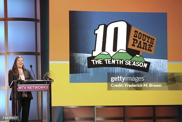 Lauren Corrao, Executive Vice President, Orginal Progamming and Development, Comedy Central speak during the 2006 Summer Television Critics...