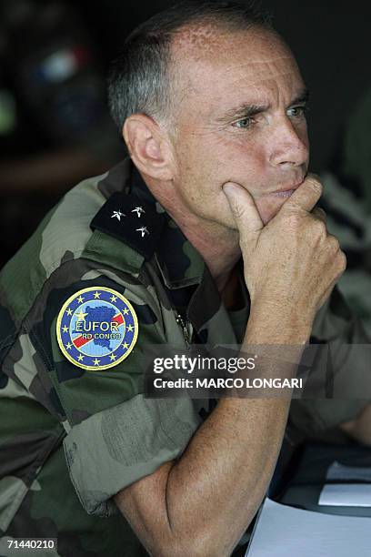 Kinshasa, Democratic Republic of the Congo: The French commander of the European Force in charge of securing the 30 July 2006 elections in the...