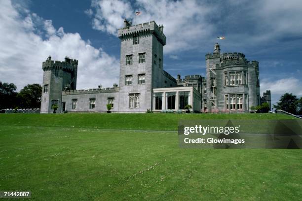 low angle view of a castle, dromoland castle, shannon, republic of ireland - dromoland castle stock pictures, royalty-free photos & images
