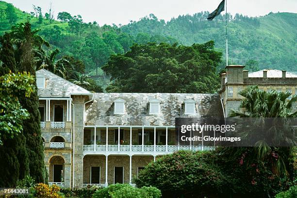 front view of governor's mansion, port of spain, trinidad - port of spain trinidad stock pictures, royalty-free photos & images