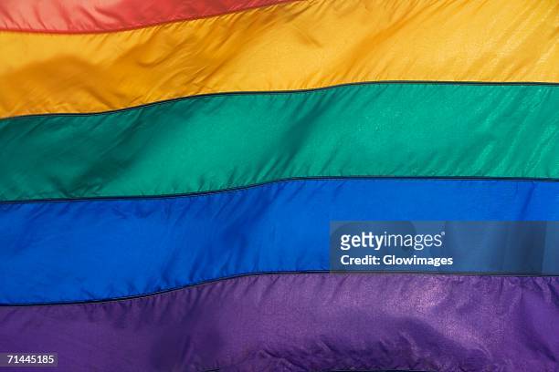 close-up of a flag, miami, florida, usa - pride flag stock pictures, royalty-free photos & images