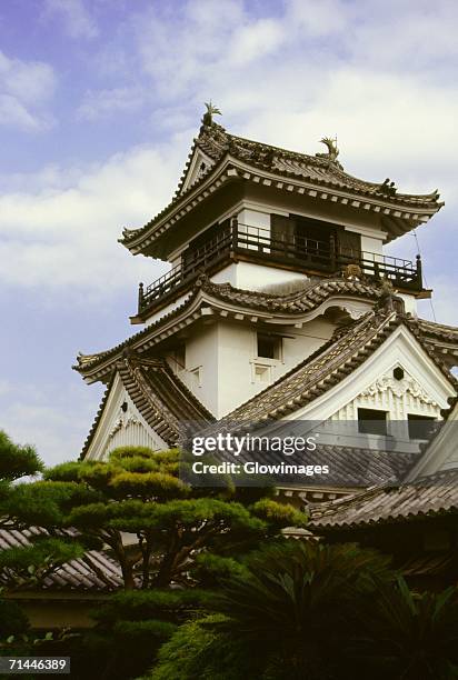 low angle view of a castle, kochi castle, shikoku, japan - präfektur kochi stock-fotos und bilder