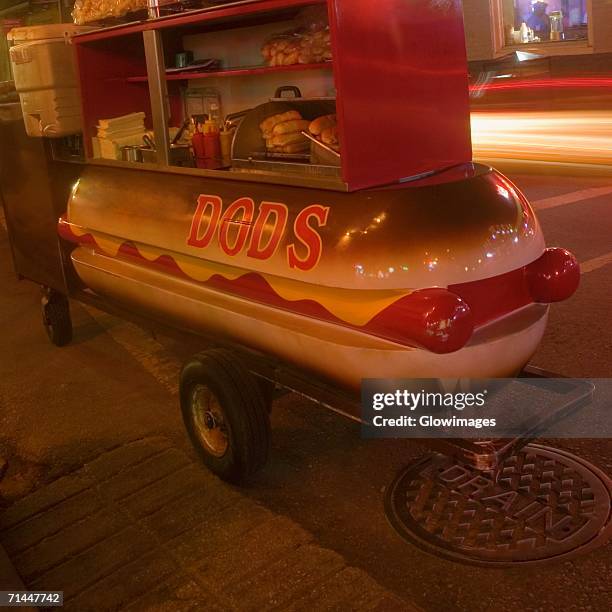 hot dog stand on the street, new orleans, louisiana, usa - hot dog stand ストックフォトと画像