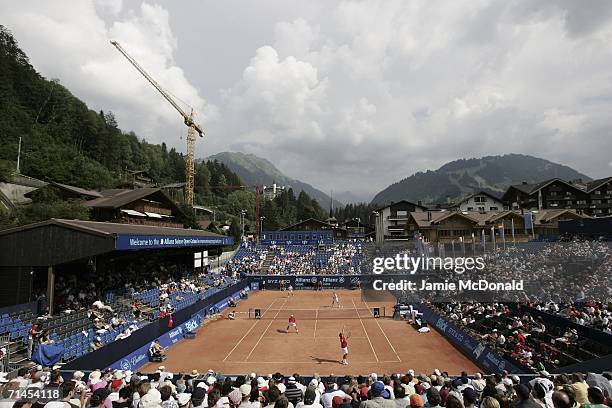 General view during the second round of the Allianz Suisse Open at the Roy Emerson Arena on July 15, 2006 in Gstaad, Switzerland.