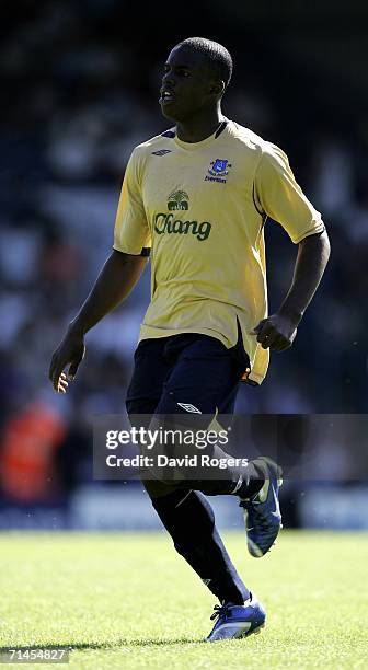 Victor Anichebe of Everton pictured during the pre-season friendly match between Bury and Everton at Gigg Lane on July15, 2006 in Bury, United...