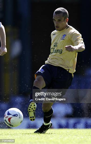 Leon Osman of Everton pictured during the pre-season friendly match between Bury and Everton at Gigg Lane on July15, 2006 in Bury, United Kingdom.