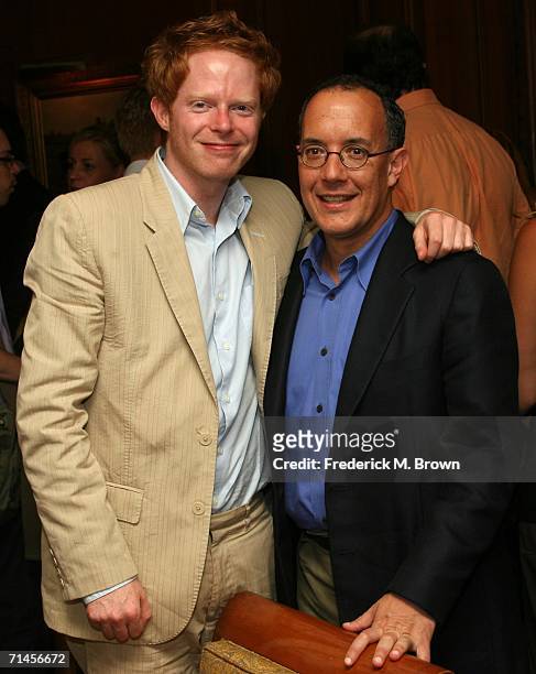 Actor Jesse Tyler Ferguson and executive producer David Crane from the show "The Class" pose at the 2006 Summer Television Critics Association Press...