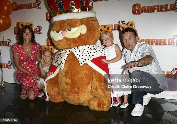 Actor Brian Conley , his wife Anne-Marie and daughters Amy and Lucy arrive at the UK Gala Screening of "Garfield 2: A Tail Of Two Kitties" at Vue...